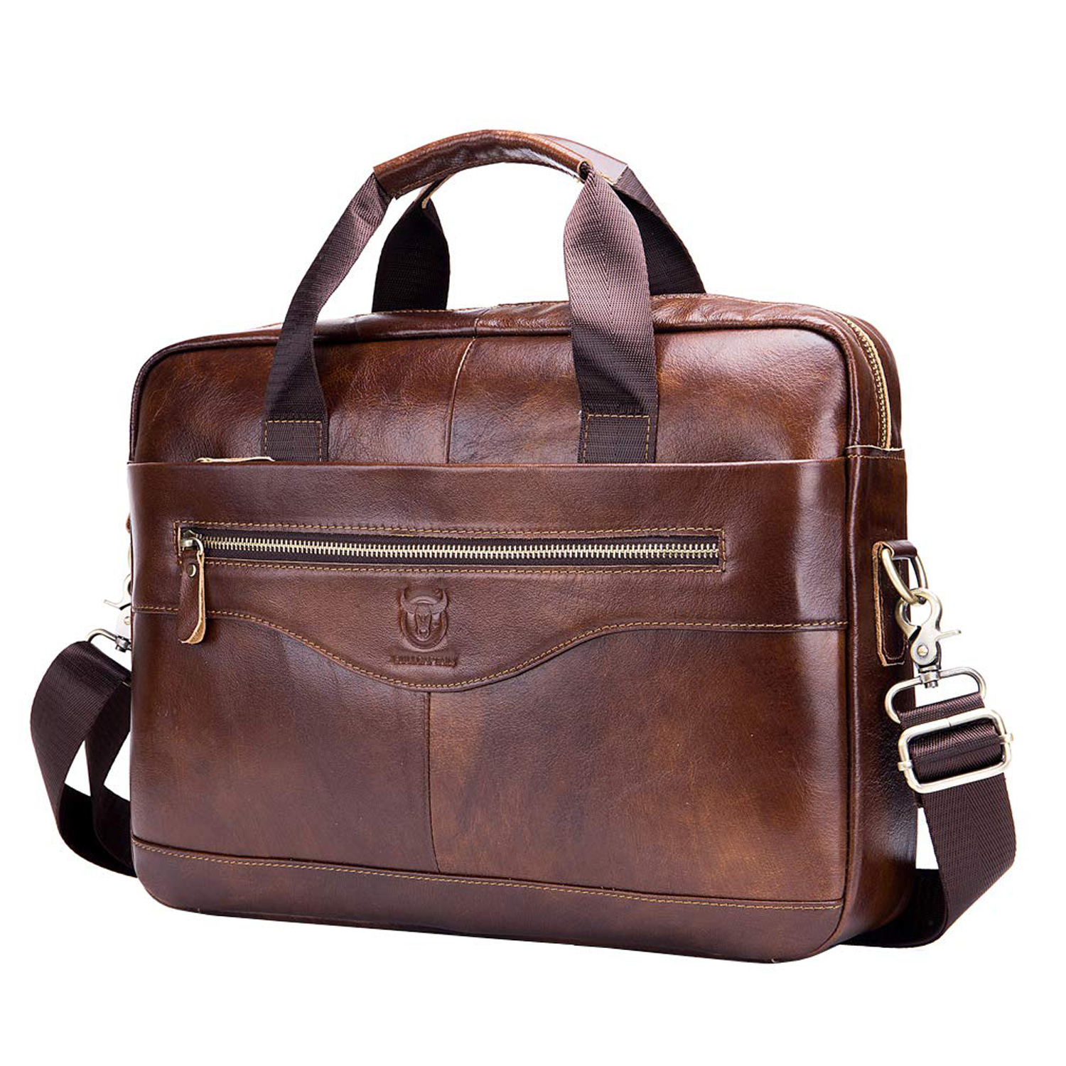 Structured Handbag Work - Retro Genuine Leather Fashion Handbag Men