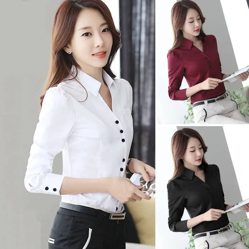 Women Formal Wear White Shirt - Women Blouse White Shirt Women's Long