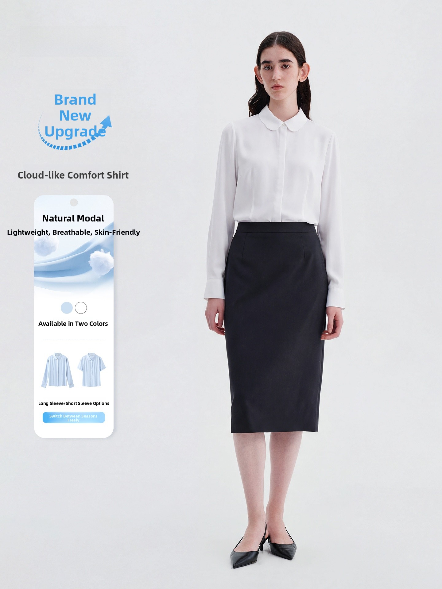 Women Formal Wear White Shirt - White Professional Formal Suit Set for