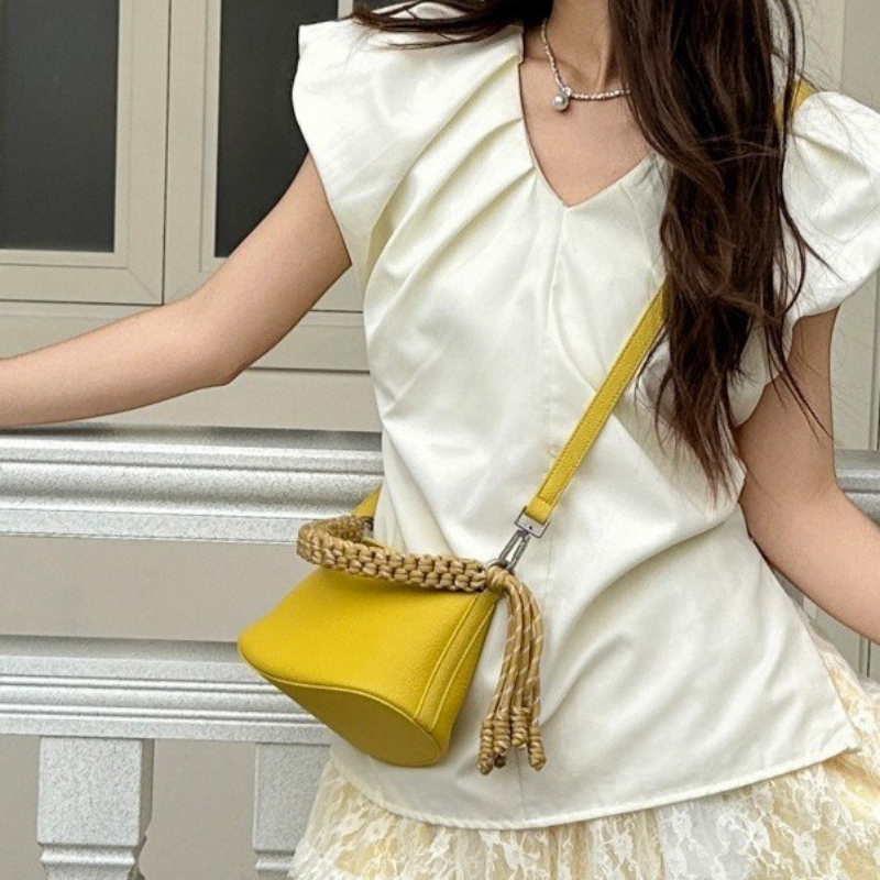 Women's Genuine Leather Crossb - Structured Handbag Work recension och pris