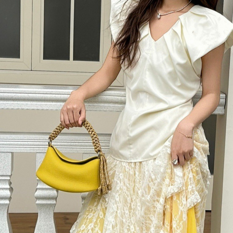 Women's Genuine Leather Crossb - Structured Handbag Work recension och pris