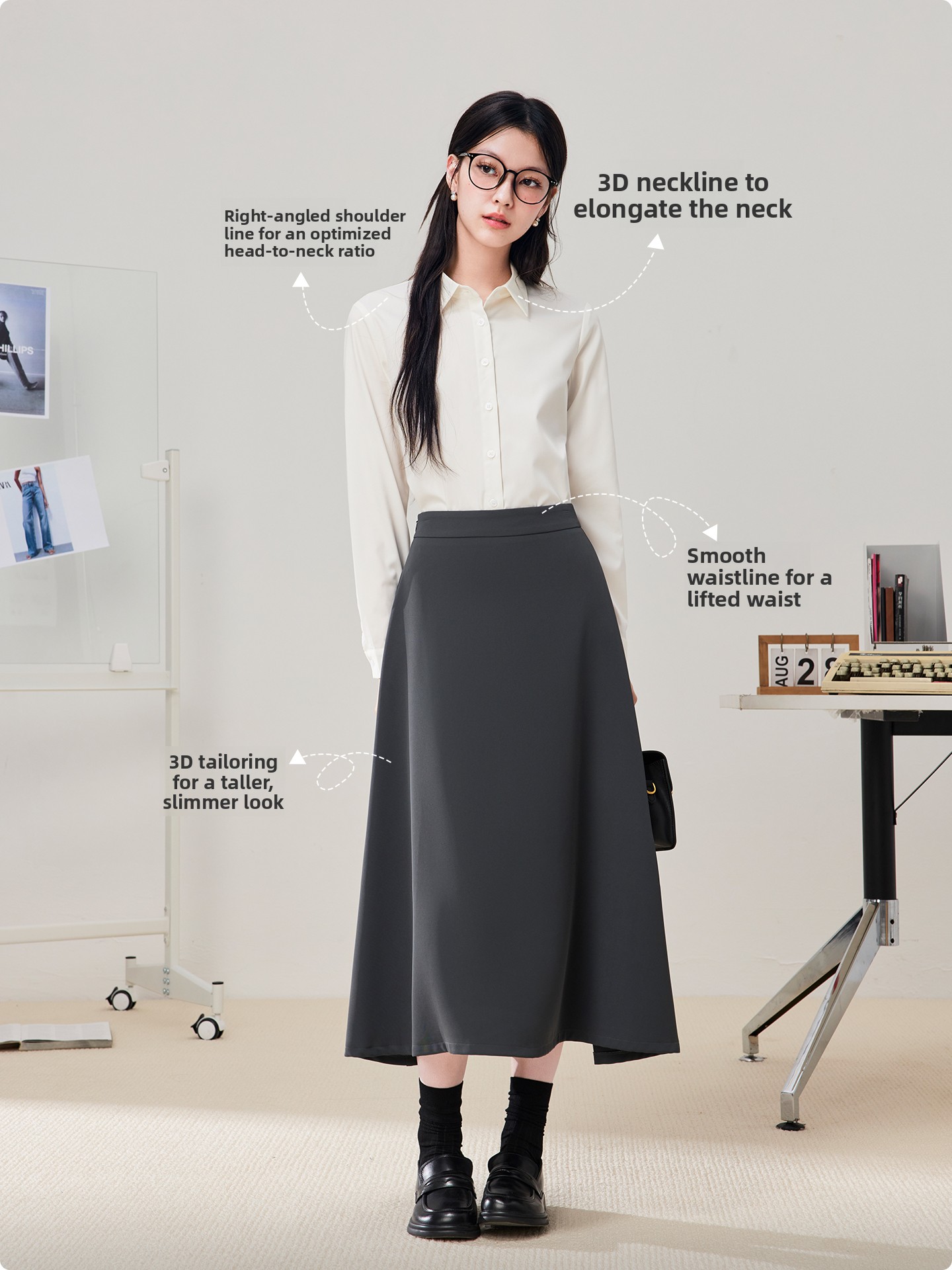 Professional White Long Sleeve - Women Formal Wear White Shirt recension och pris