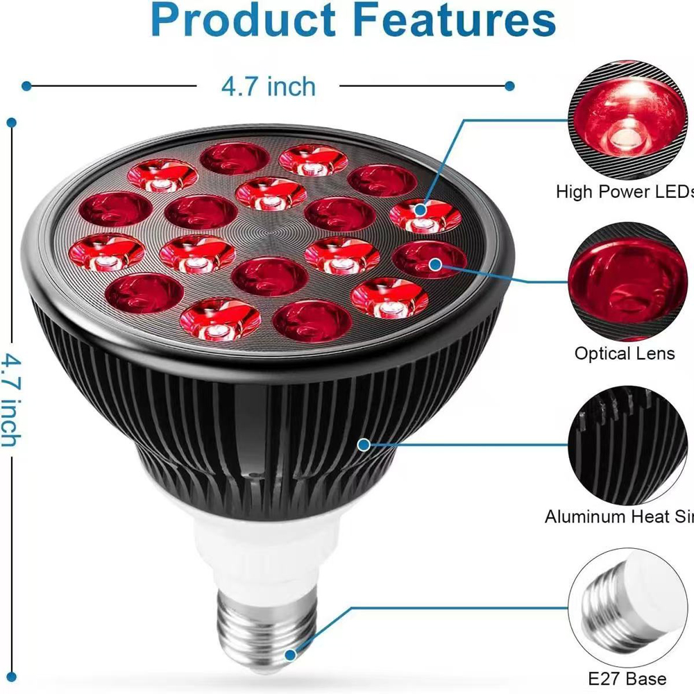 LED Infrared Light Therapy bul - K&G Women'S Formal Wear recension och pris