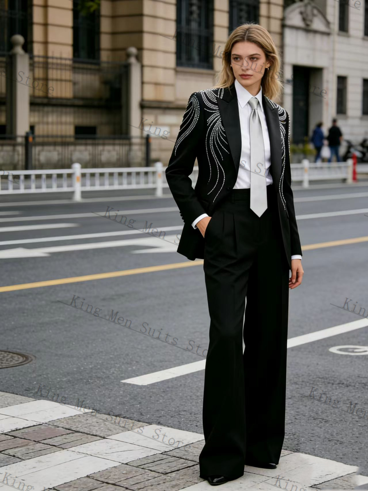 Black Women Suit Set 2 Pcs Bla - Women Formal Wear With Black Blazer recension och pris