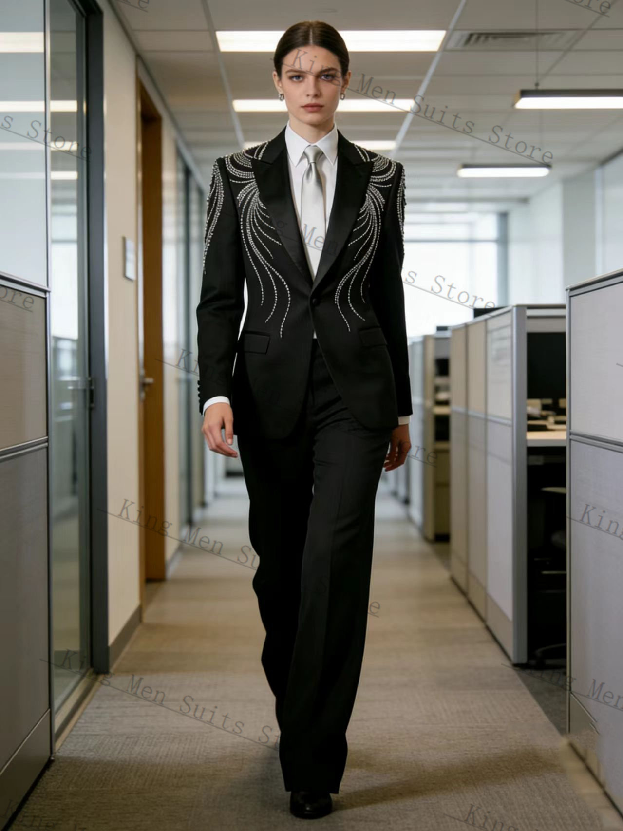 Black Women Suit Set 2 Pcs Bla - Women Formal Wear With Black Blazer recension och pris