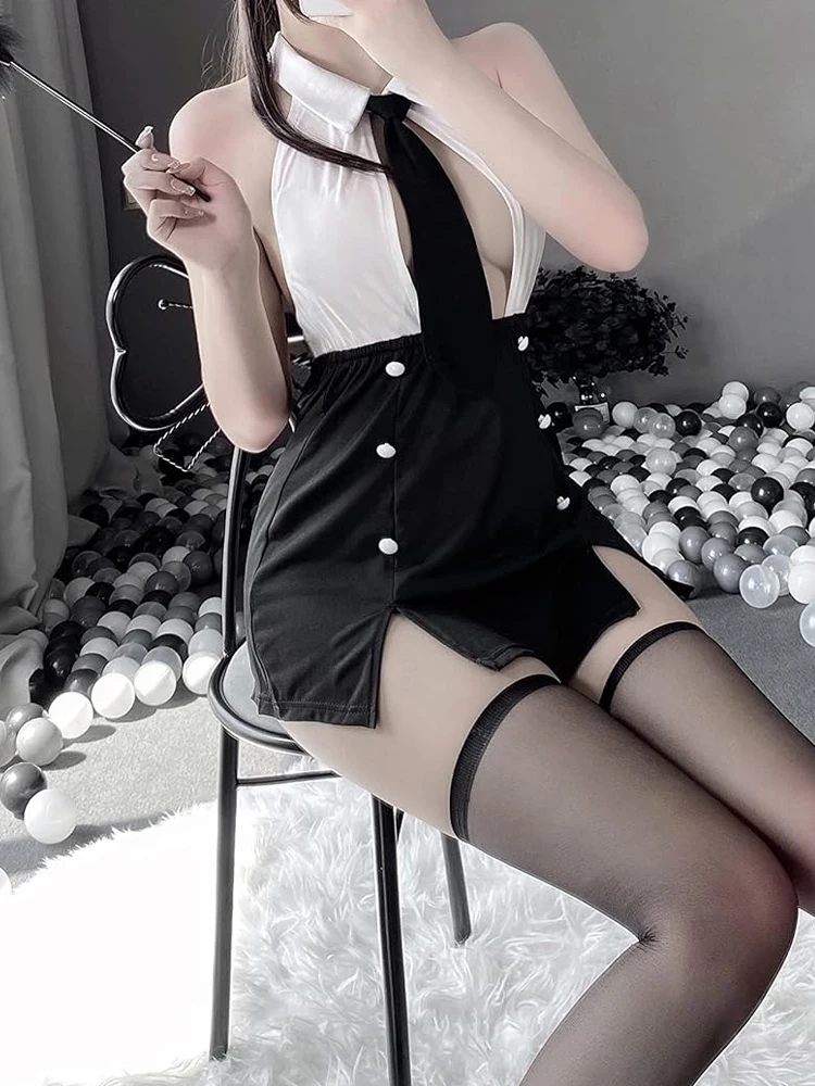 Lencerias Sexy Maid Cosplay Co - Turtleneck Bodysuit Office recension och pris