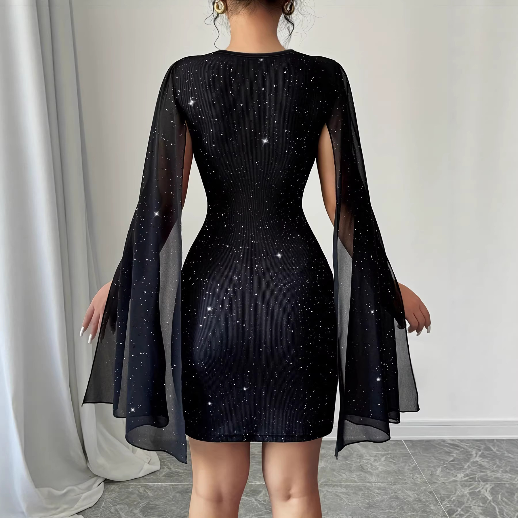 V Neck Bodycon Midi Dress Eleg - Women'S Elegant Formal Wear recension och pris