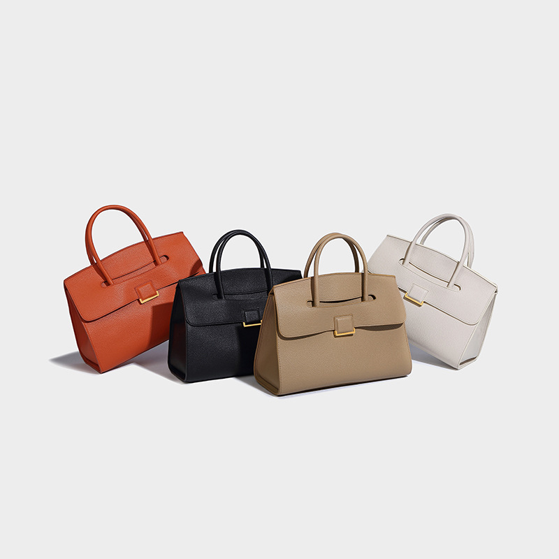 Structured Leather Tote Bag Wo - Structured Handbag Work recension och pris