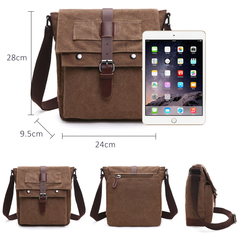 Retro Men Messenger Bags vinta - Structured Handbag Work recension och pris