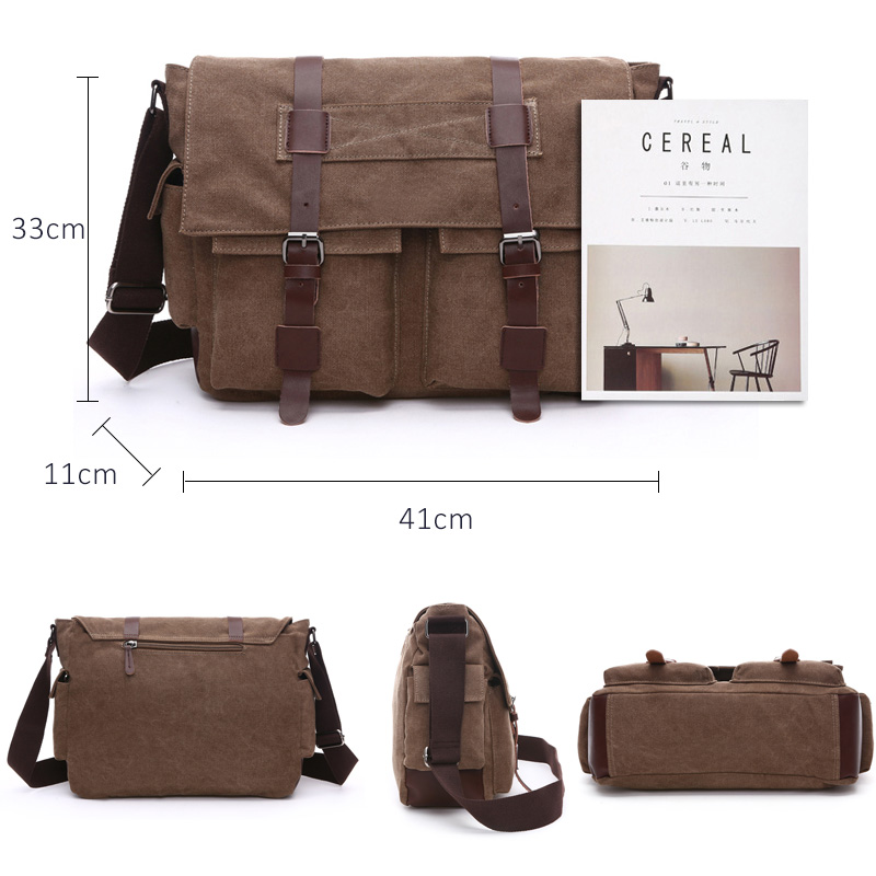 Retro Men Messenger Bags vinta - Structured Handbag Work recension och pris