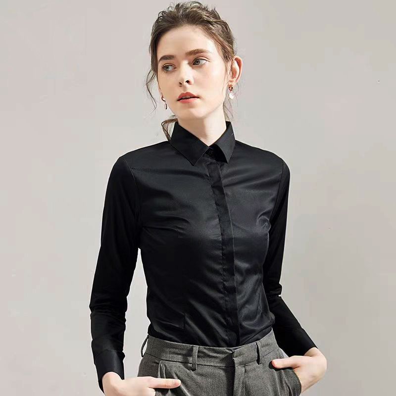 Summer Black Shirt Short-sleev - Women Formal Wear White Shirt recension och pris