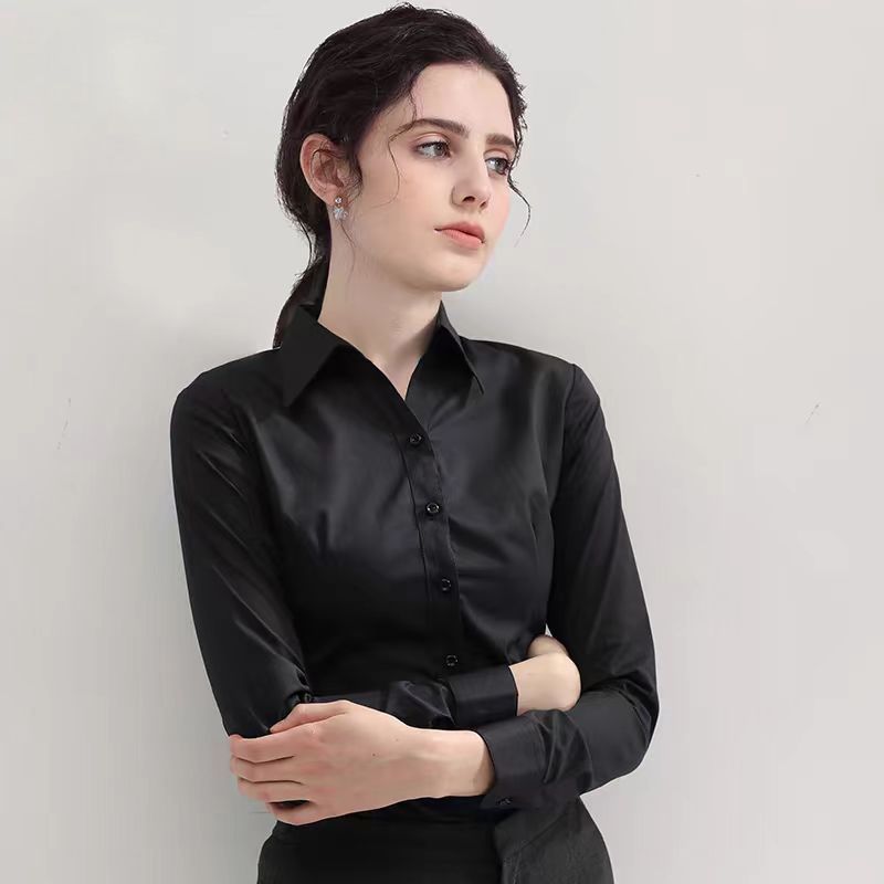 Summer Black Shirt Short-sleev - Women Formal Wear White Shirt recension och pris