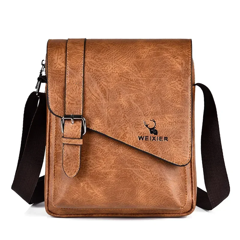 Luxury PU Leather Messenger Ba - Structured Handbag Work recension och pris