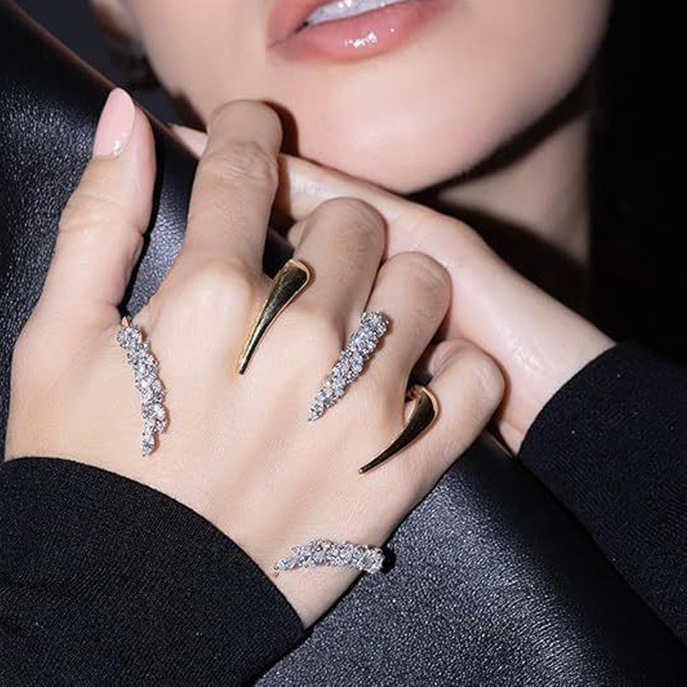 Edgy Wheat-Shape Crystal Open  - Edgy Formal Wear Women recension och pris