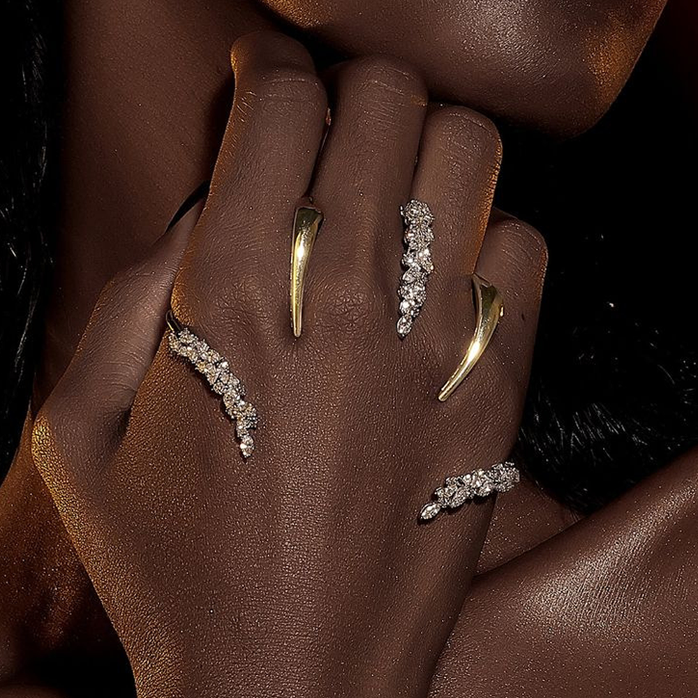 Edgy Wheat-Shape Crystal Open  - Edgy Formal Wear Women recension och pris
