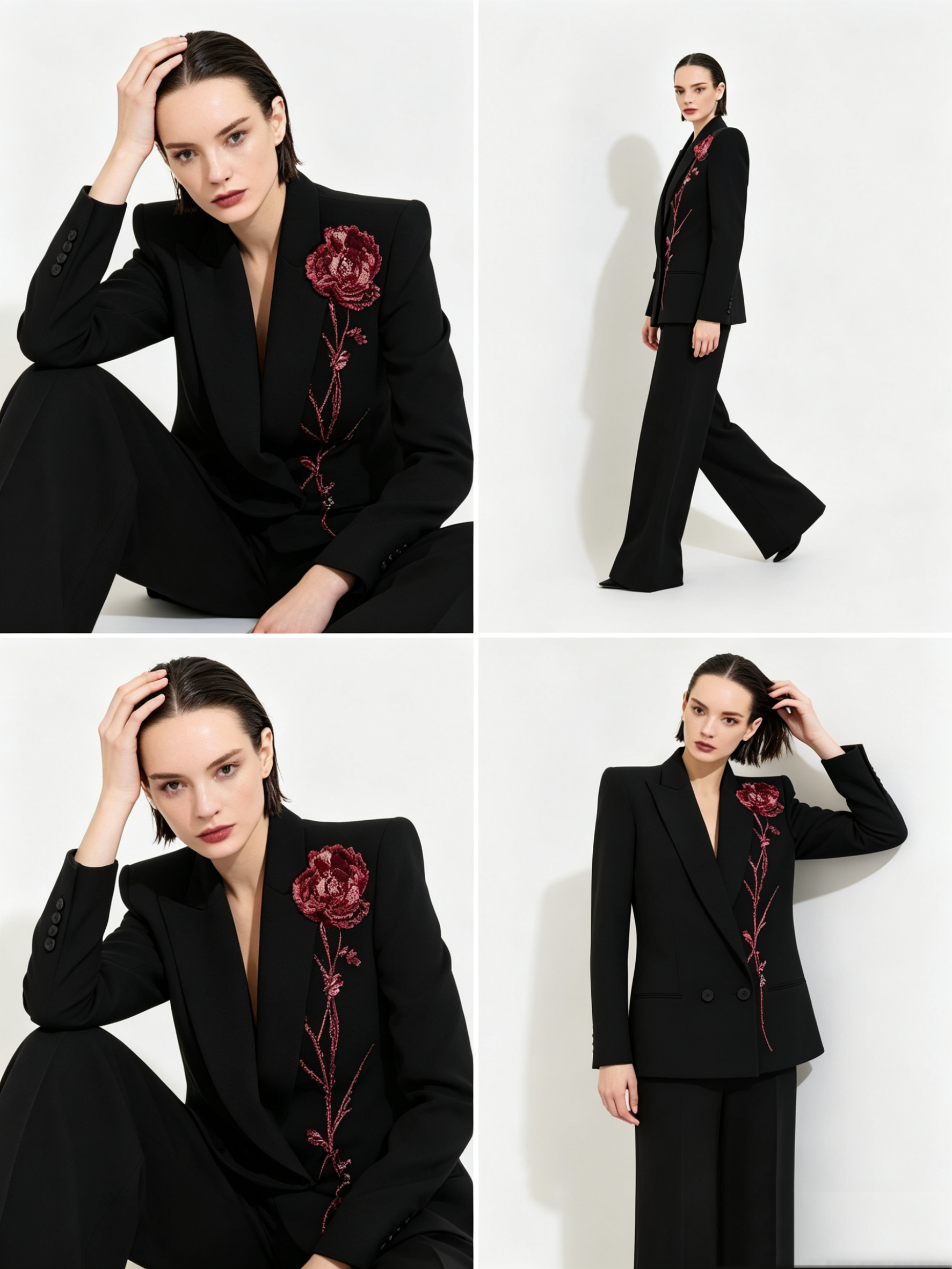 Black Women Suits Set 2 Piece  - Women Formal Wear With Black Blazer recension och pris