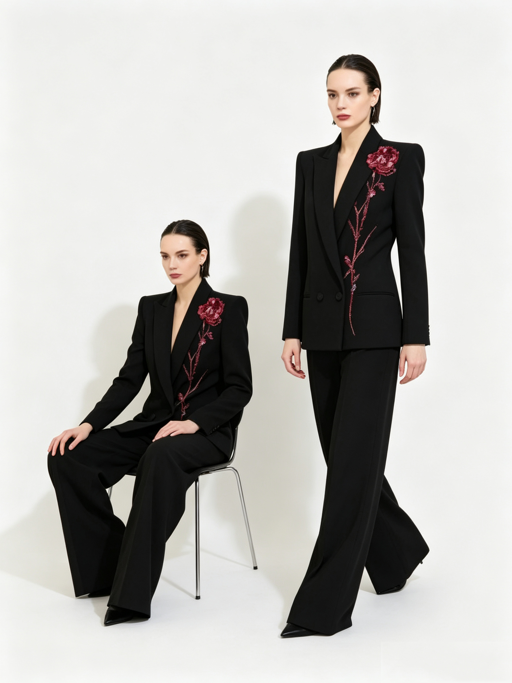 Black Women Suits Set 2 Piece  - Women Formal Wear With Black Blazer recension och pris