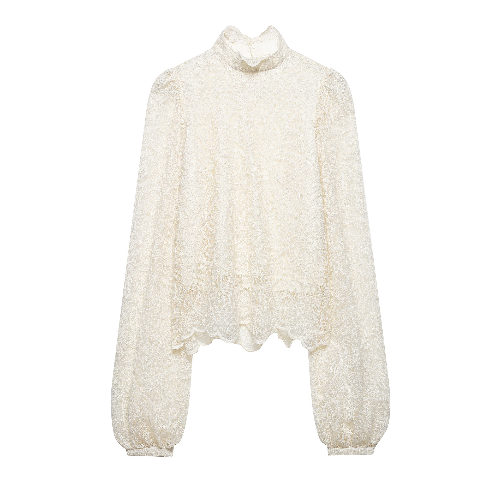 Women's Fashion Style Lace Bei - Women Formal Wear White Shirt recension och pris
