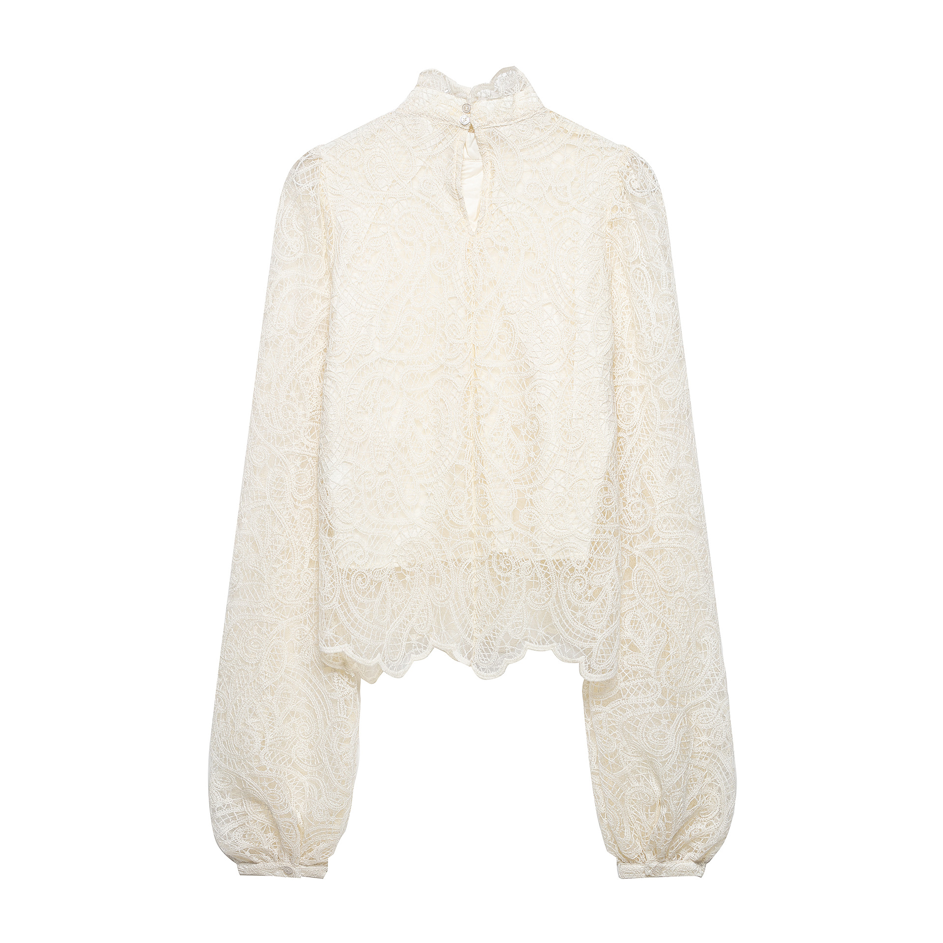 Women's Fashion Style Lace Bei - Women Formal Wear White Shirt recension och pris