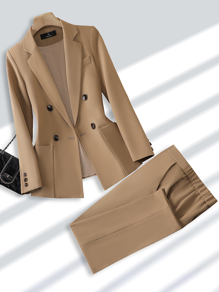 Fashion Ladies Pant Suit Forma - Women Formal Wear With Black Blazer recension och pris