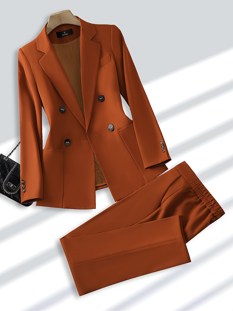 Fashion Ladies Pant Suit Forma - Women Formal Wear With Black Blazer recension och pris