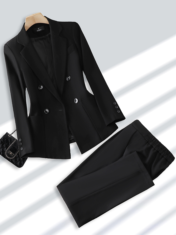 Fashion Ladies Pant Suit Forma - Women Formal Wear With Black Blazer recension och pris