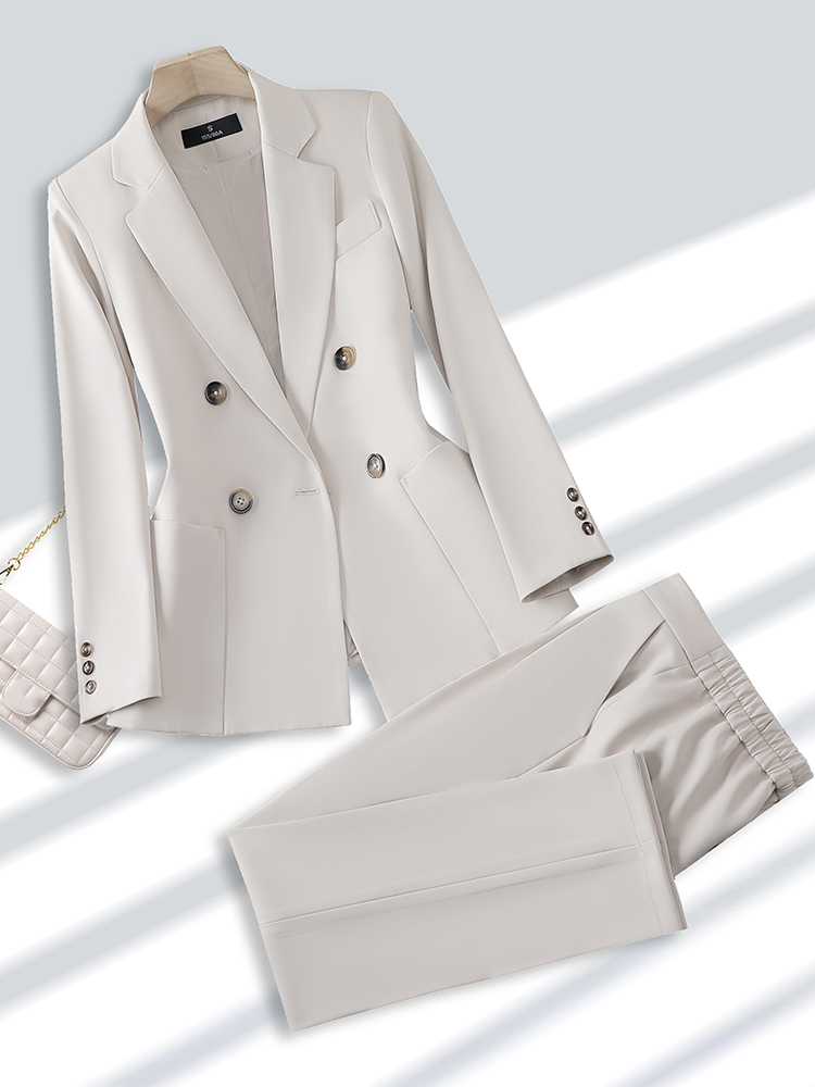 Fashion Ladies Pant Suit Forma - Women Formal Wear With Black Blazer recension och pris