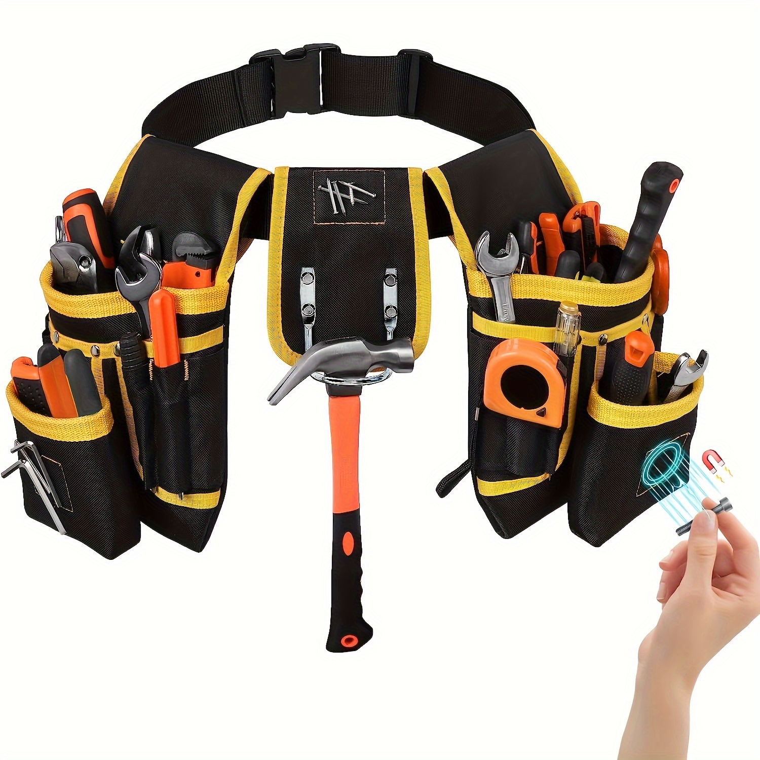 1pcs Magnetic Tool Belt with 2 - Structured Handbag Work recension och pris