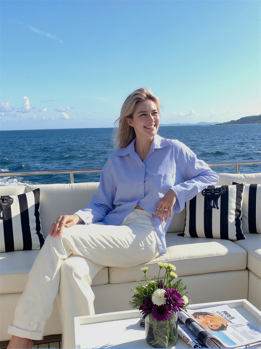 Women Summer Clothes White Blu - Women Formal Wear White Shirt recension och pris