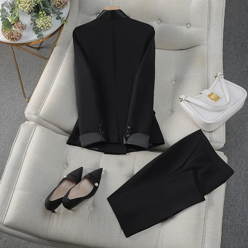 Elegant Red Black Women Pant S - Women Formal Wear With Black Blazer recension och pris