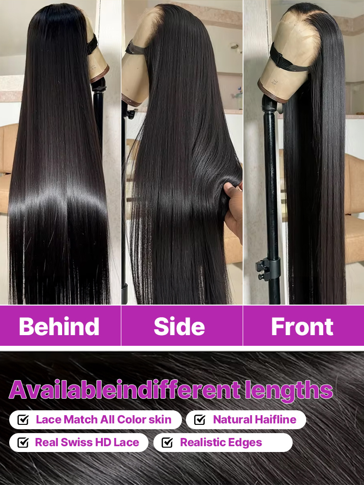 13x4 HD Lace Front Wig 250% De - Women'S Elegant Formal Wear recension och pris