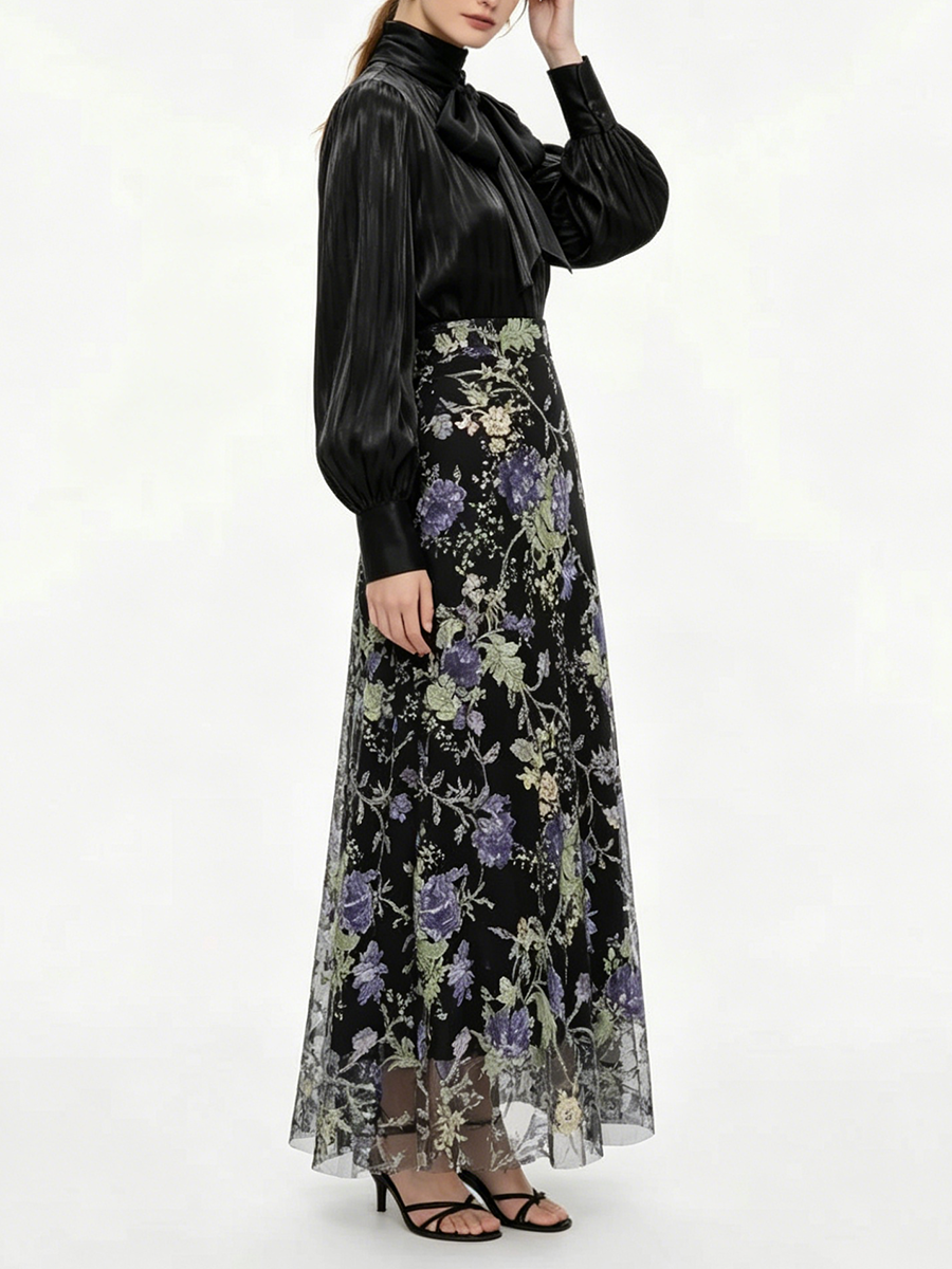 VGH Elegant Chic Black Floral  - Women'S Elegant Formal Wear recension och pris
