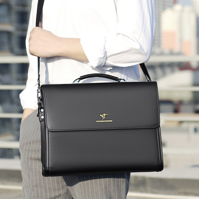 Leather Luxury Briefcases For  - Structured Handbag Work recension och pris