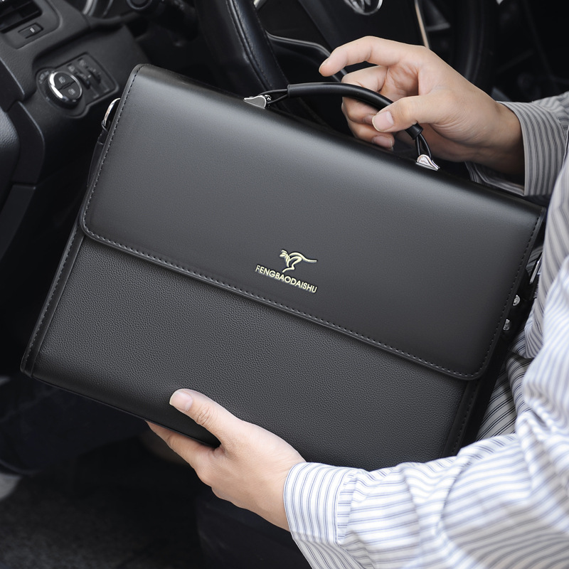 Leather Luxury Briefcases For  - Structured Handbag Work recension och pris