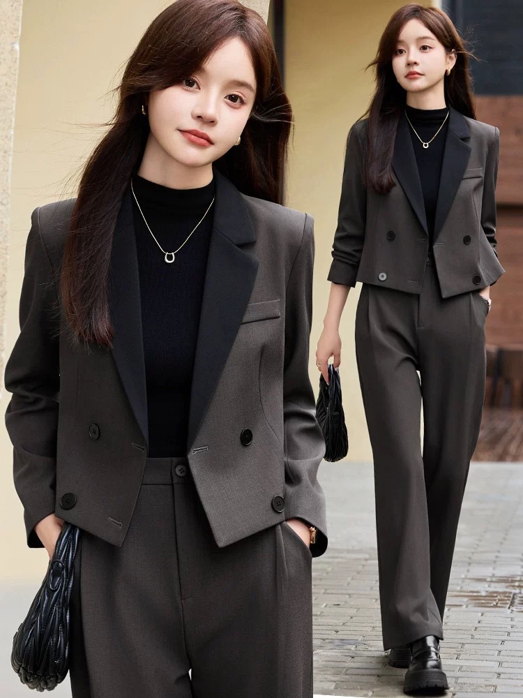 Gray short blazer for women, n - Women'S Elegant Formal Wear recension och pris