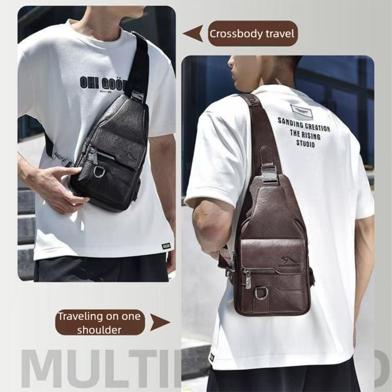 New Wear-Resistant Men's Cross - Structured Handbag Work recension och pris