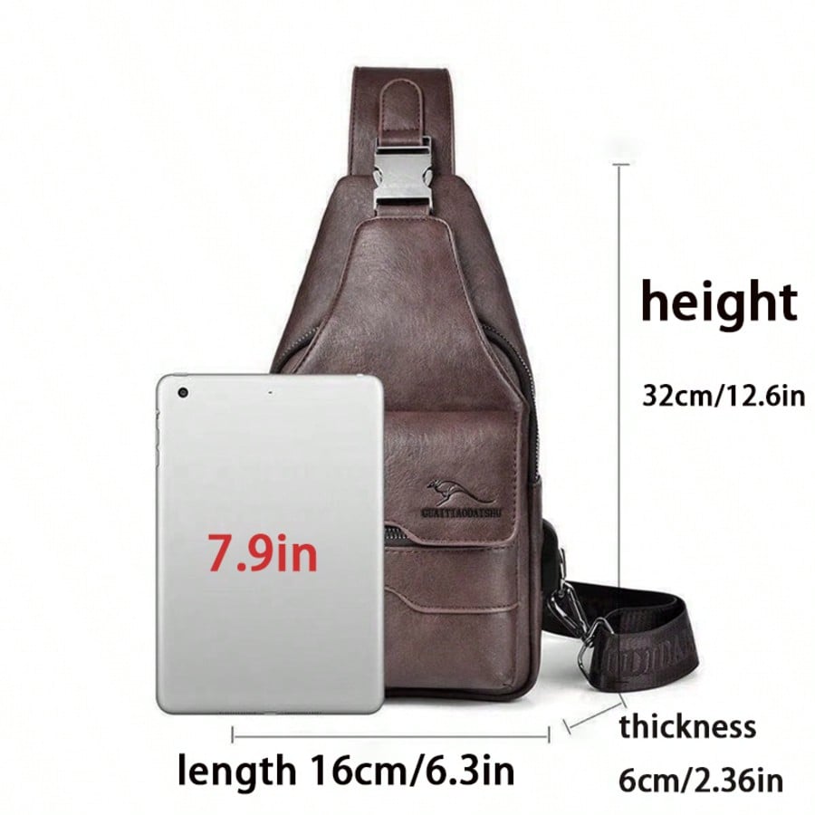 New Wear-Resistant Men's Cross - Structured Handbag Work recension och pris
