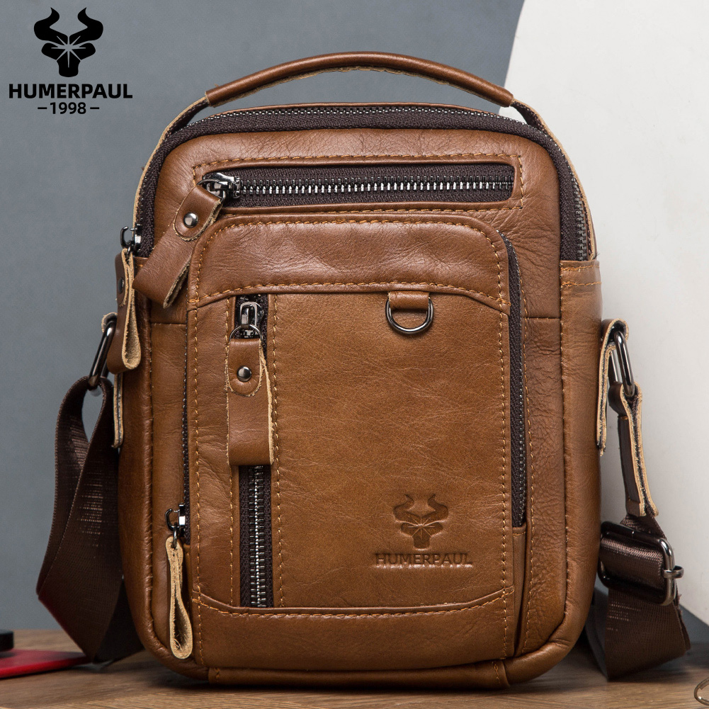 HUMERPAUL 100% Genuine Leather - Structured Handbag Work recension och pris