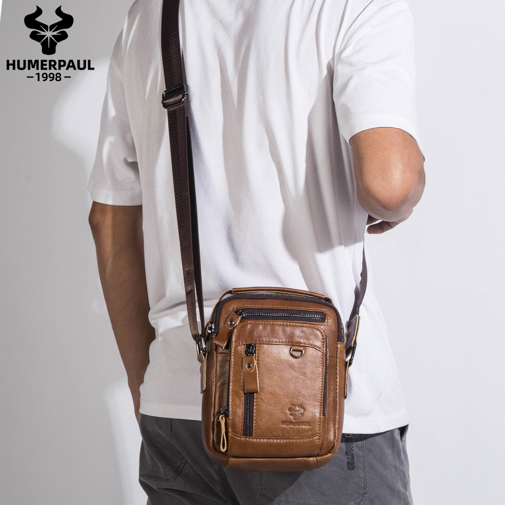 HUMERPAUL 100% Genuine Leather - Structured Handbag Work recension och pris