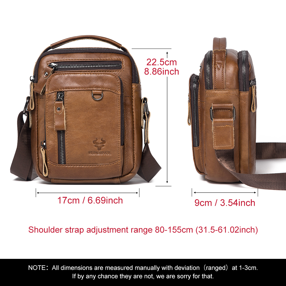 HUMERPAUL 100% Genuine Leather - Structured Handbag Work recension och pris