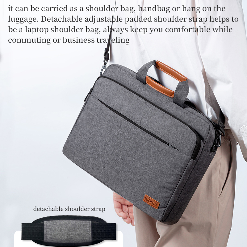 Laptop Bag 15.6 Inch Messenger - Structured Handbag Work recension och pris
