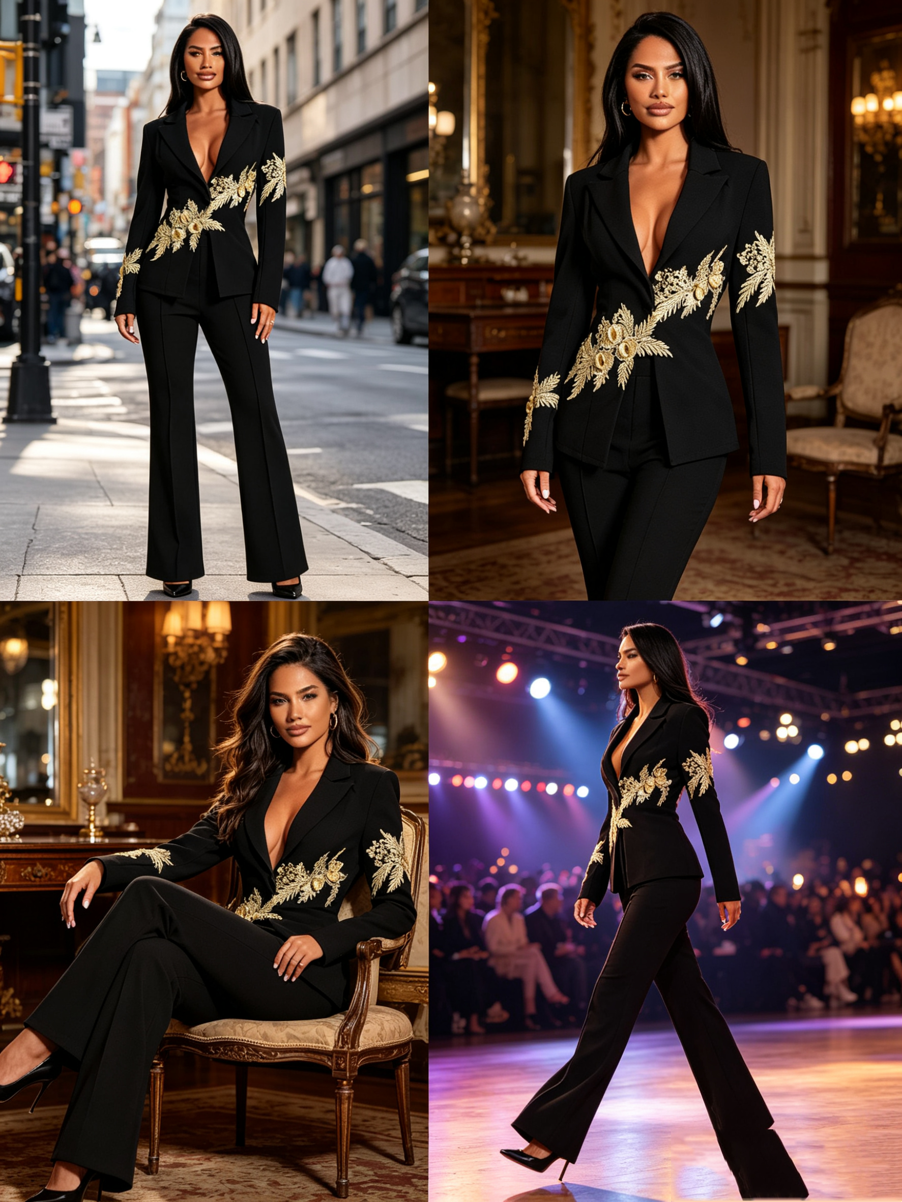 Black Women Suits Set 2 Piece  - Women Formal Wear With Black Blazer recension och pris
