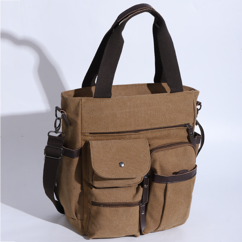 Men Canvas Messenger Bag Cross - Structured Handbag Work recension och pris