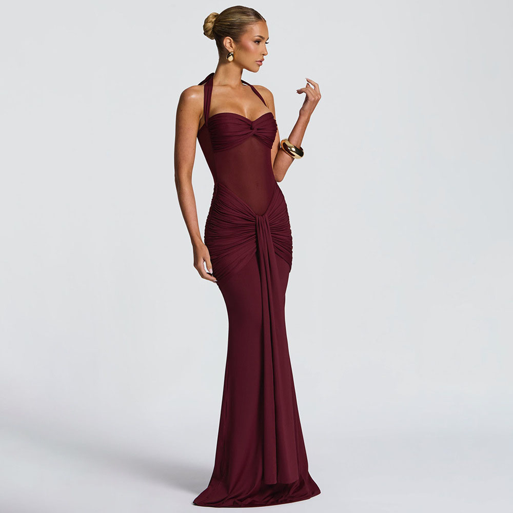 Elegant Patchwork Maxi Dress f - Women'S Elegant Formal Wear recension och pris