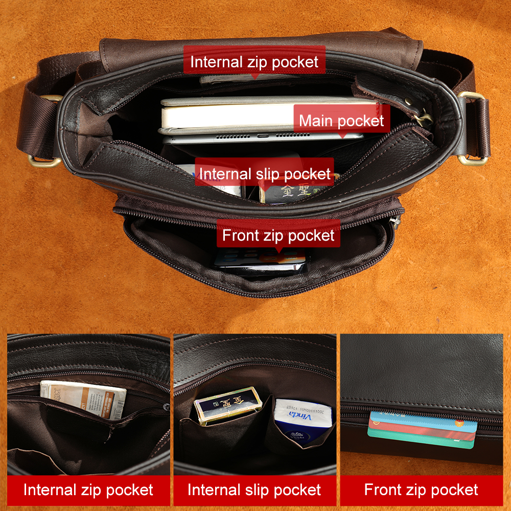 WESTAL Men's Bags Genuine Leat - Structured Handbag Work recension och pris